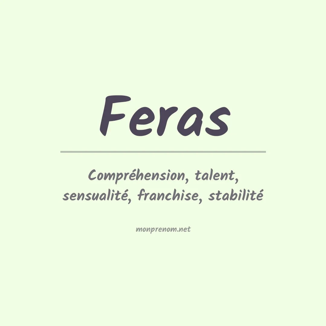 Signification du prénom Feras