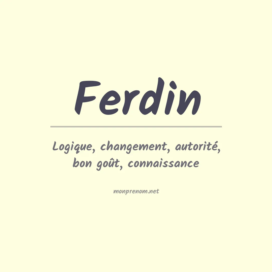 Prénom Ferdin