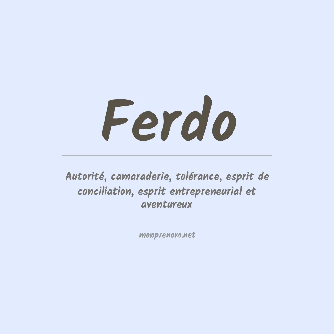Signification du prénom Ferdo