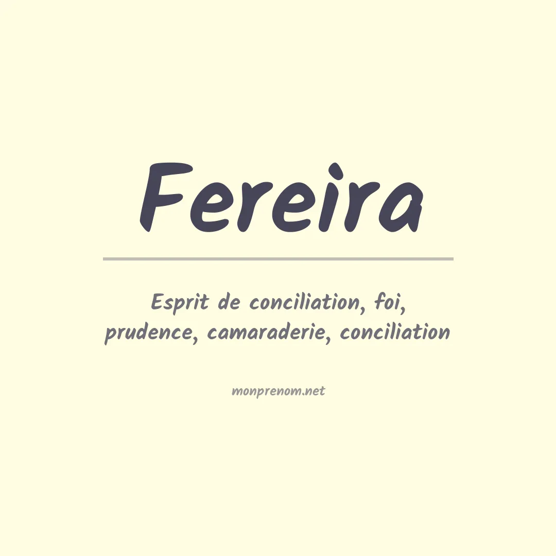 Prénom Fereira
