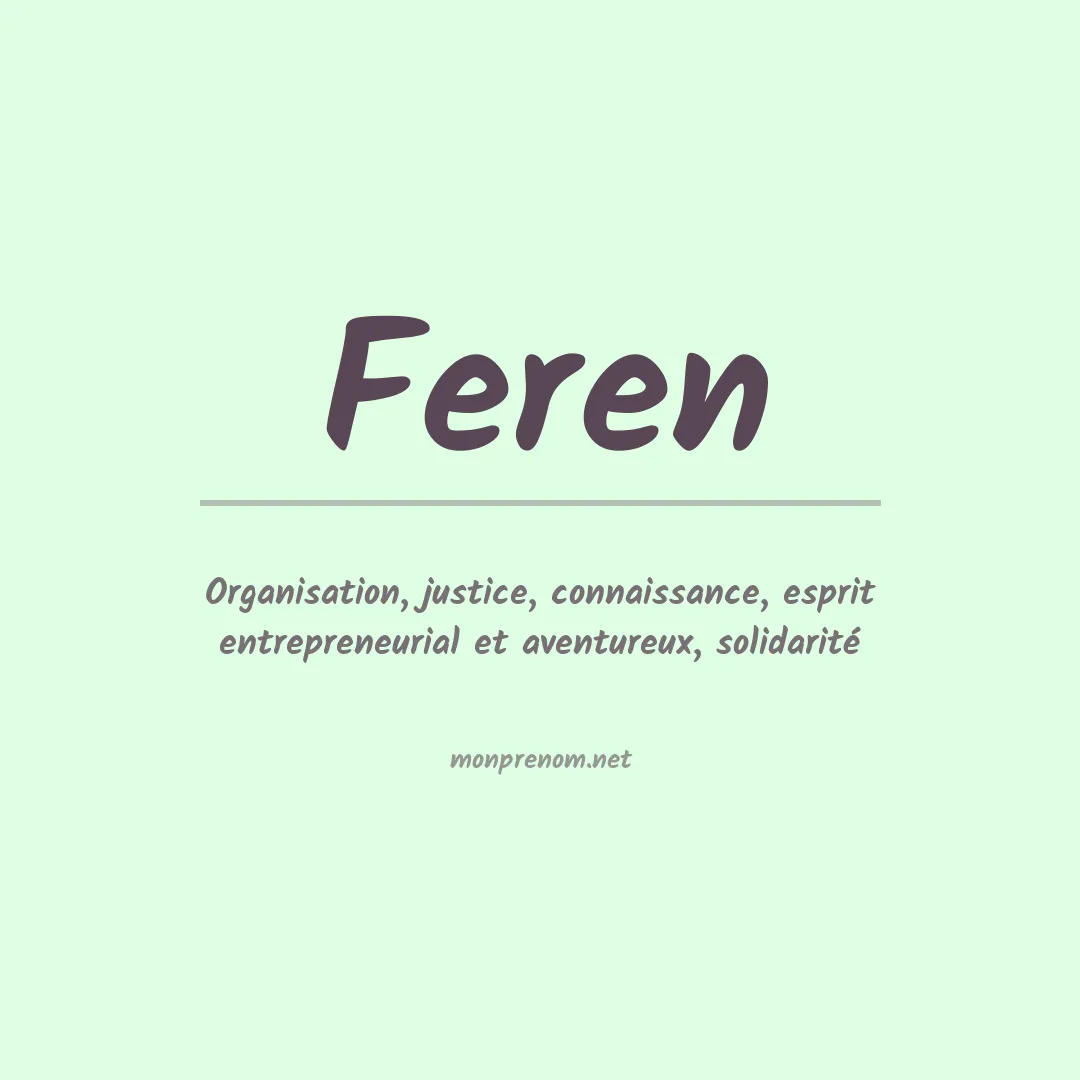 Signification du prénom Feren