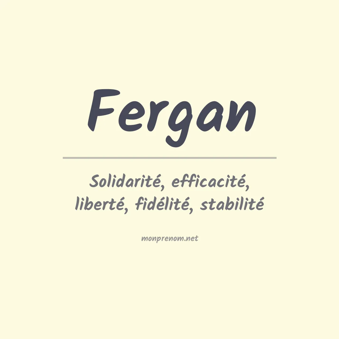 Signification du prénom Fergan