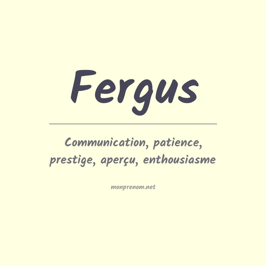 Prénom Fergus