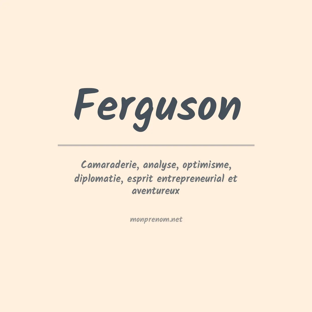 Prénom Ferguson