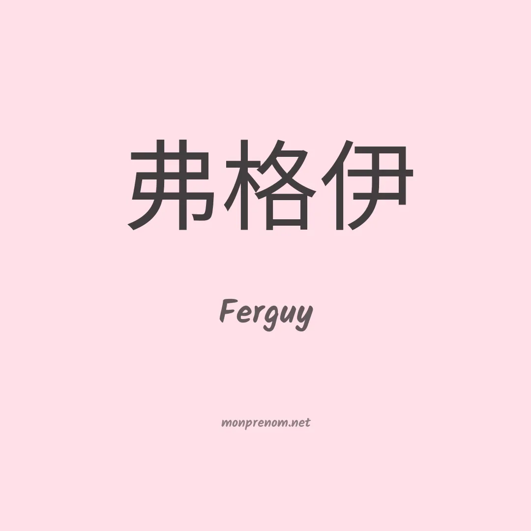 Ferguy en chinois