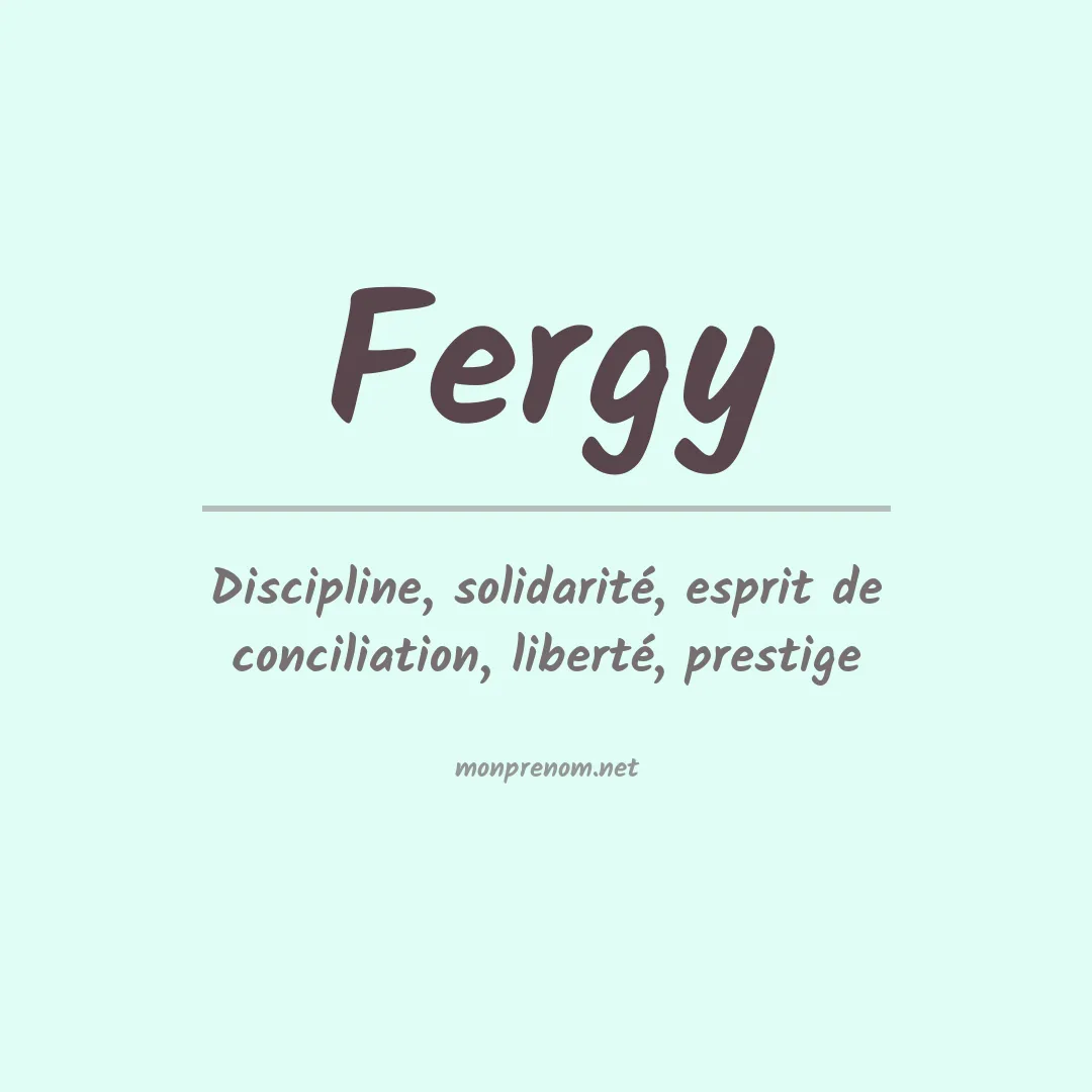 Signification du prénom Fergy