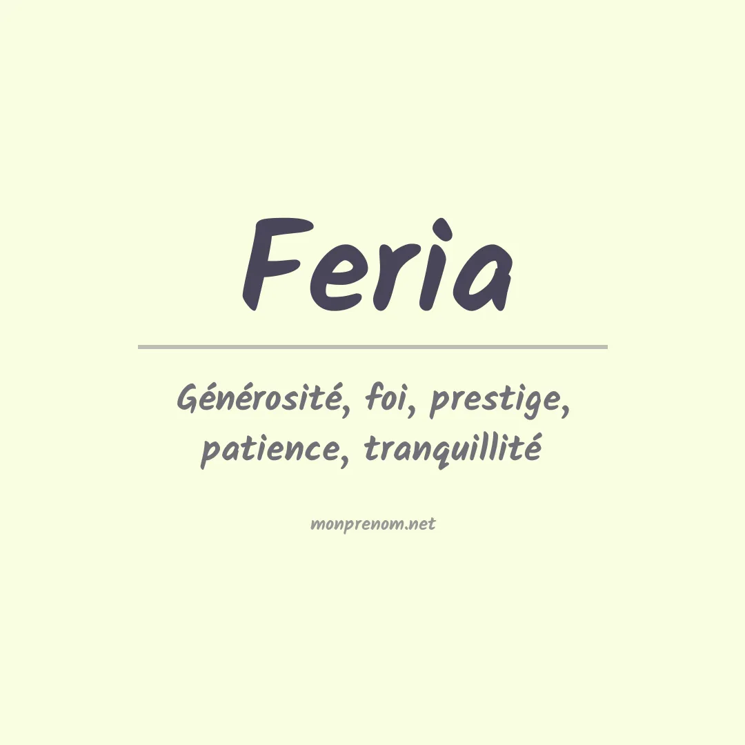 Prénom Feria