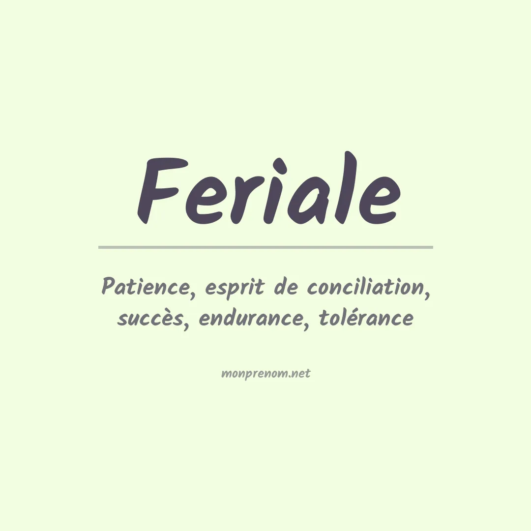 Prénom Feriale