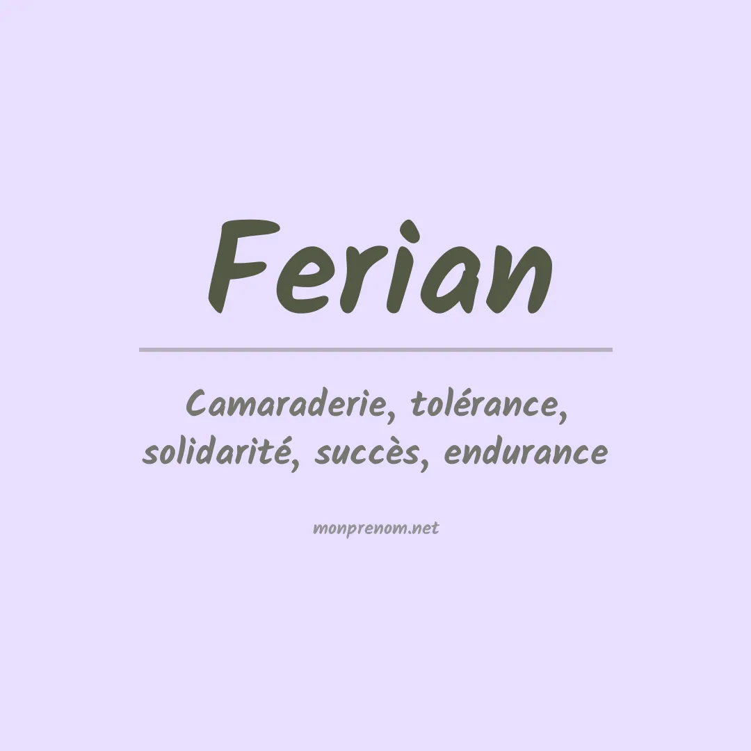 Signification du prénom Ferian