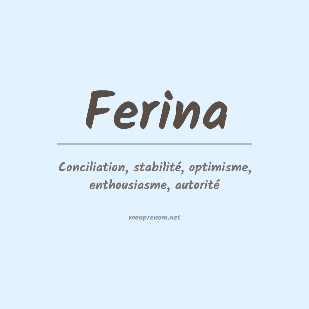 Signification du prénom Ferina