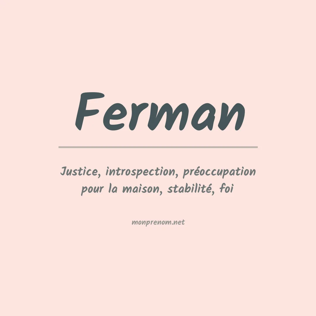 Prénom Ferman