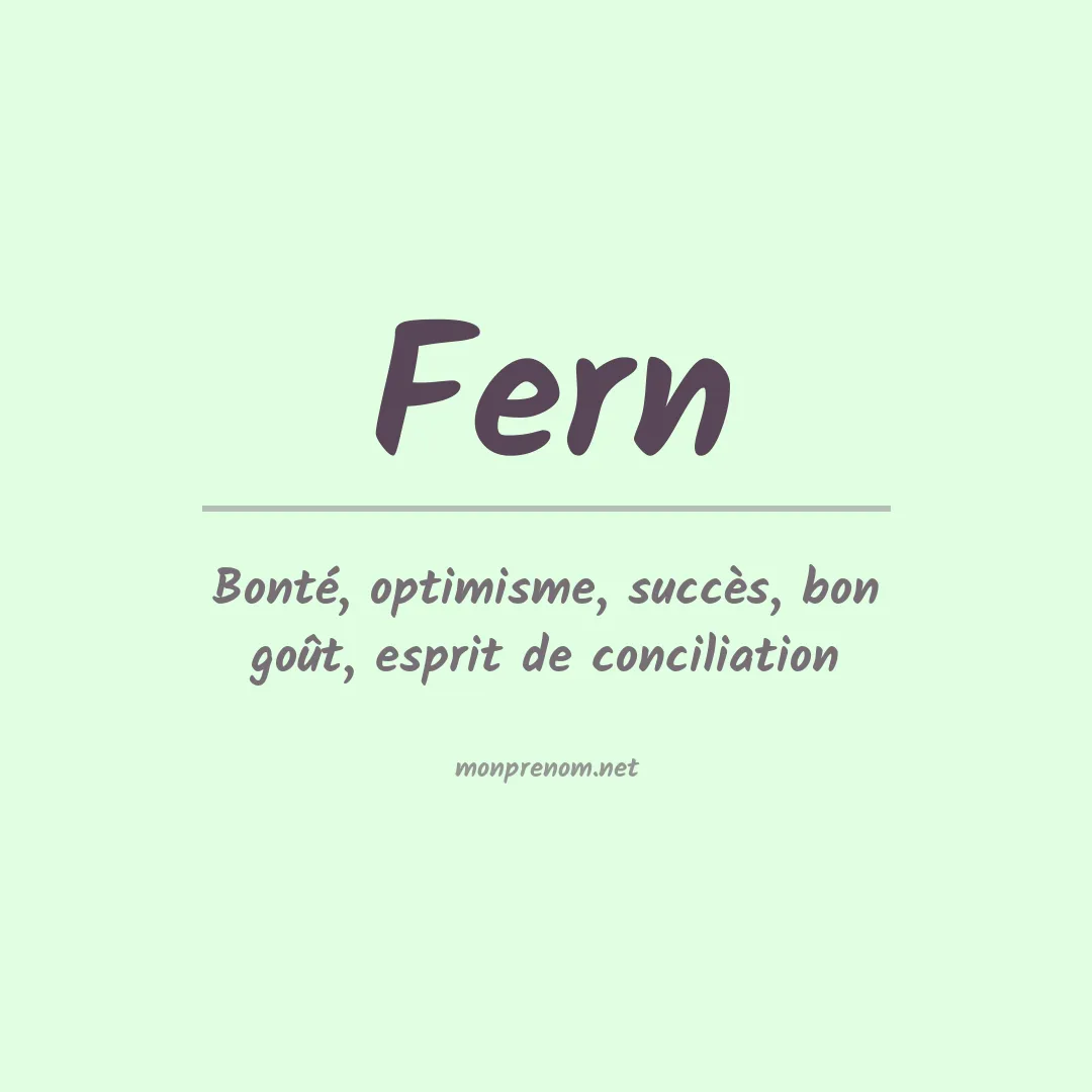 Prénom Fern