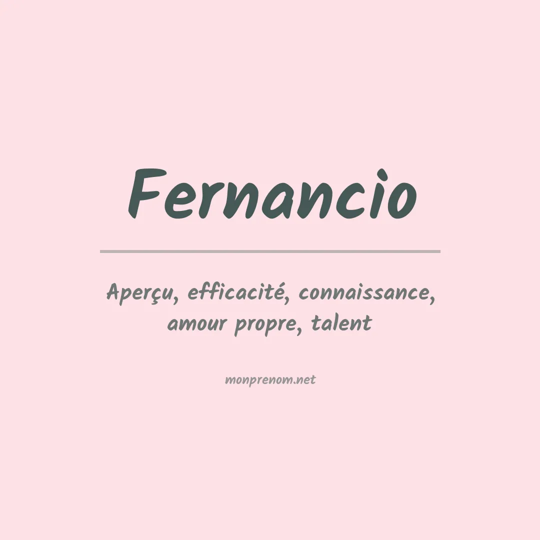 Signification du prénom Fernancio