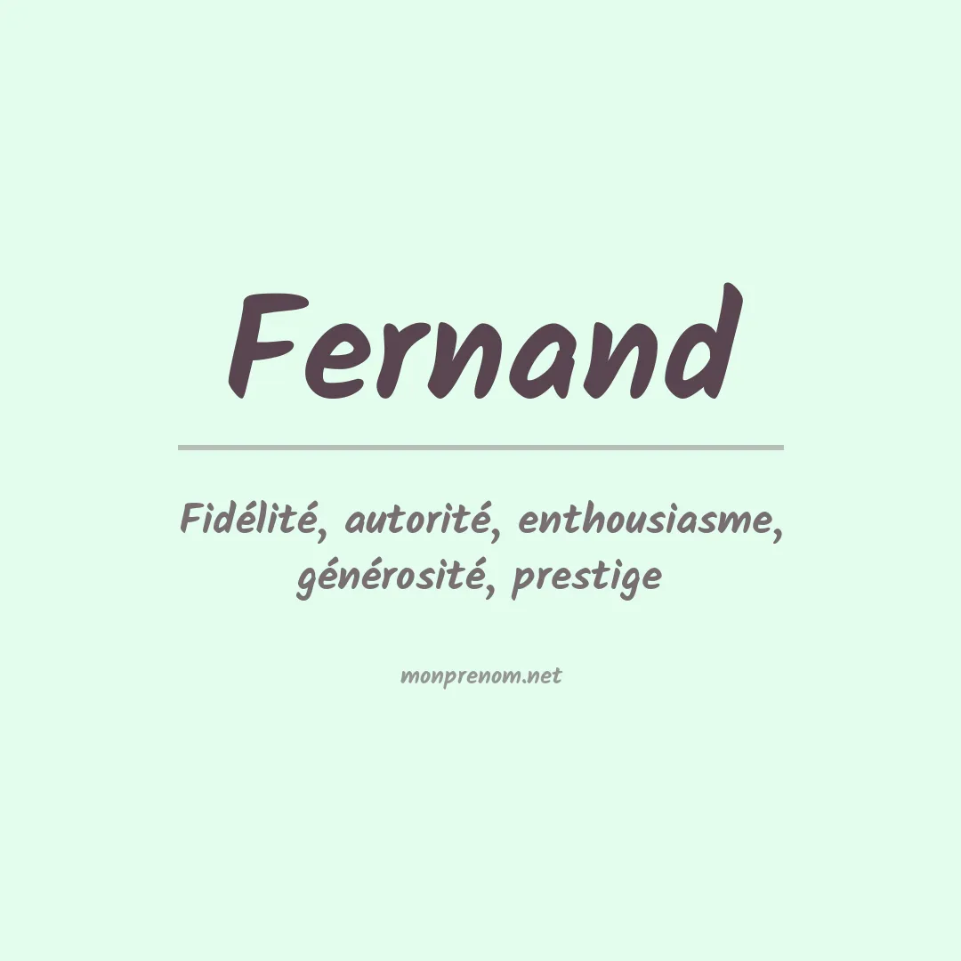 Prénom Fernand
