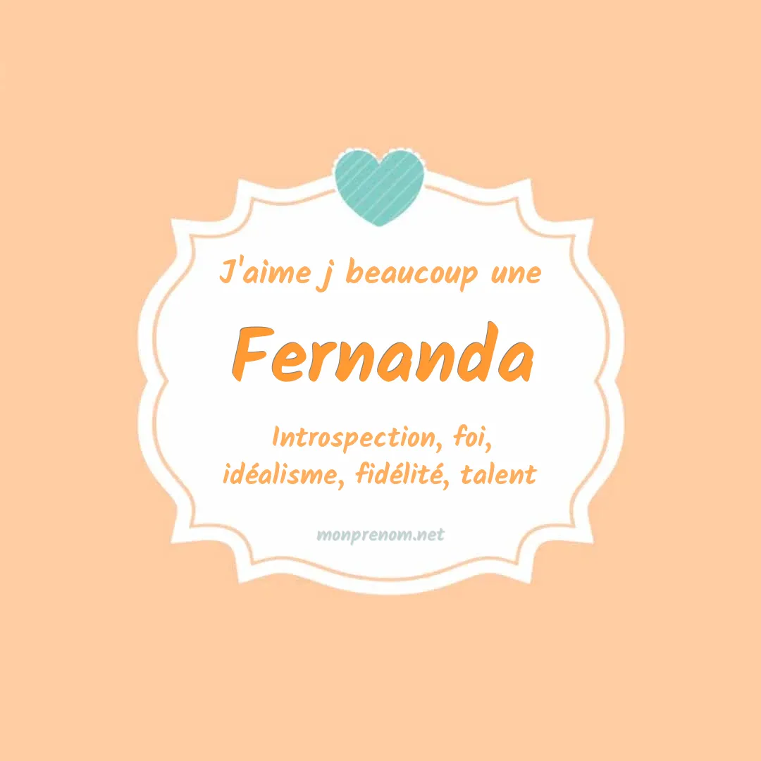 J'aime beaucoup Fernanda