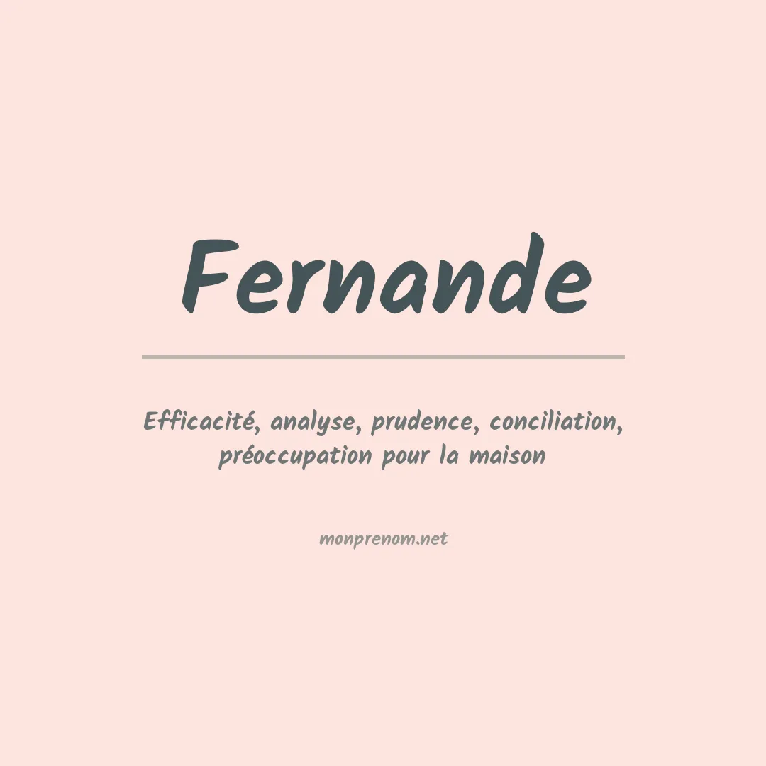 Prénom Fernande