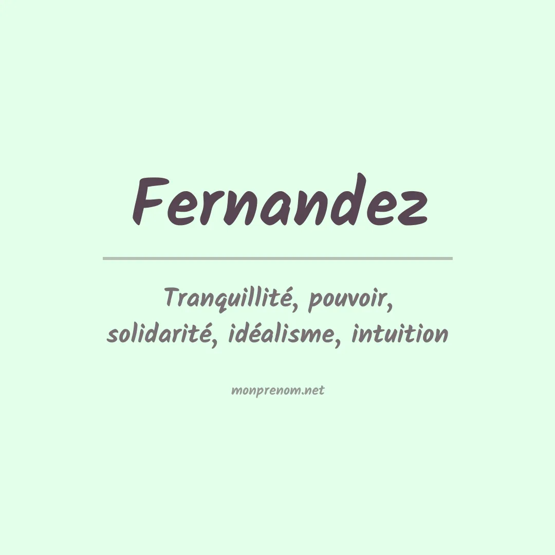 Prénom Fernandez