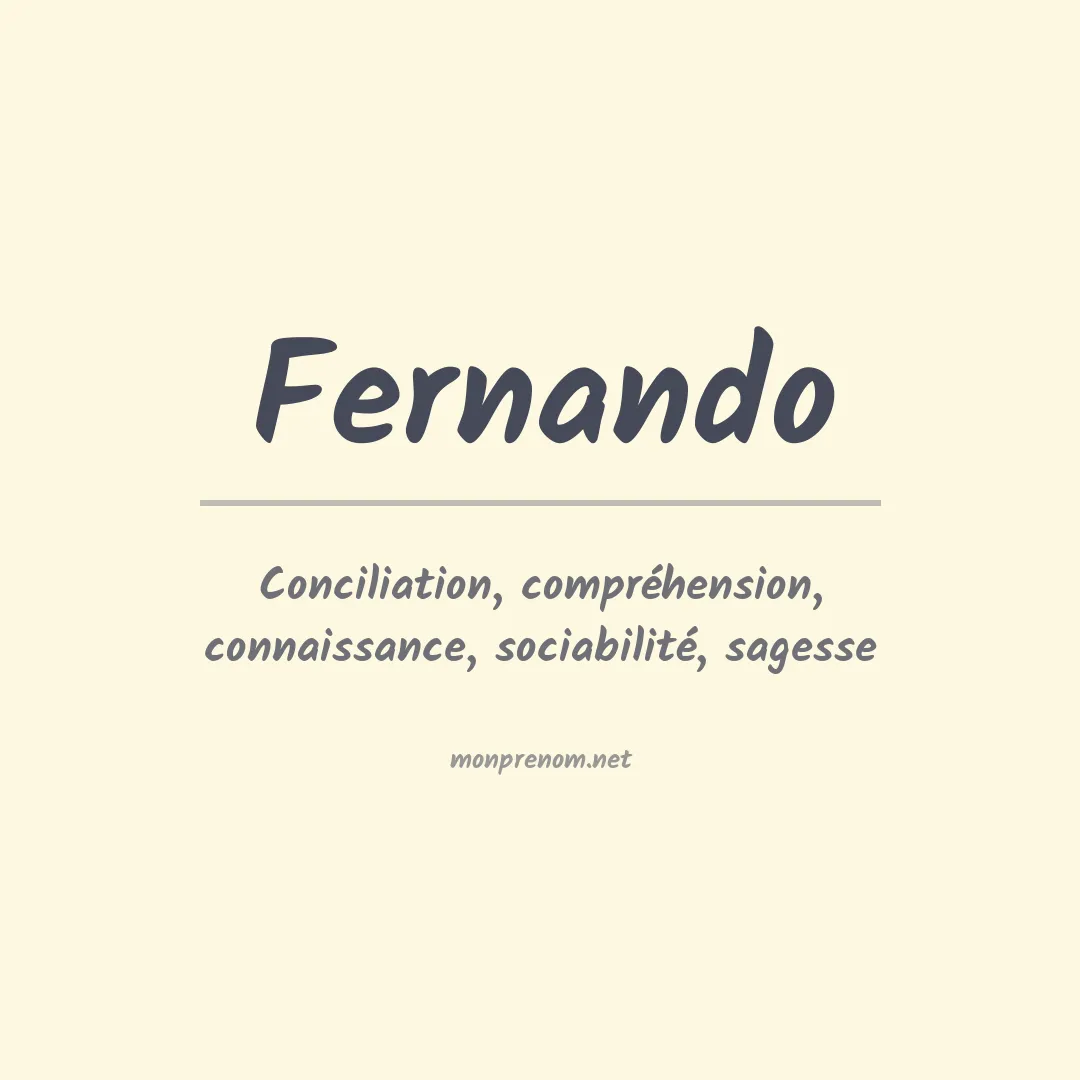 Prénom Fernando
