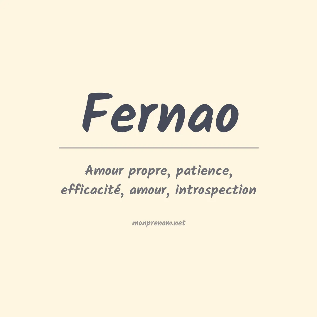 Prénom Fernao