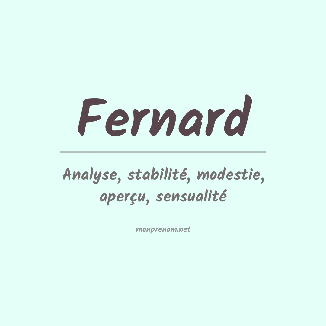 Signification du prénom Fernard