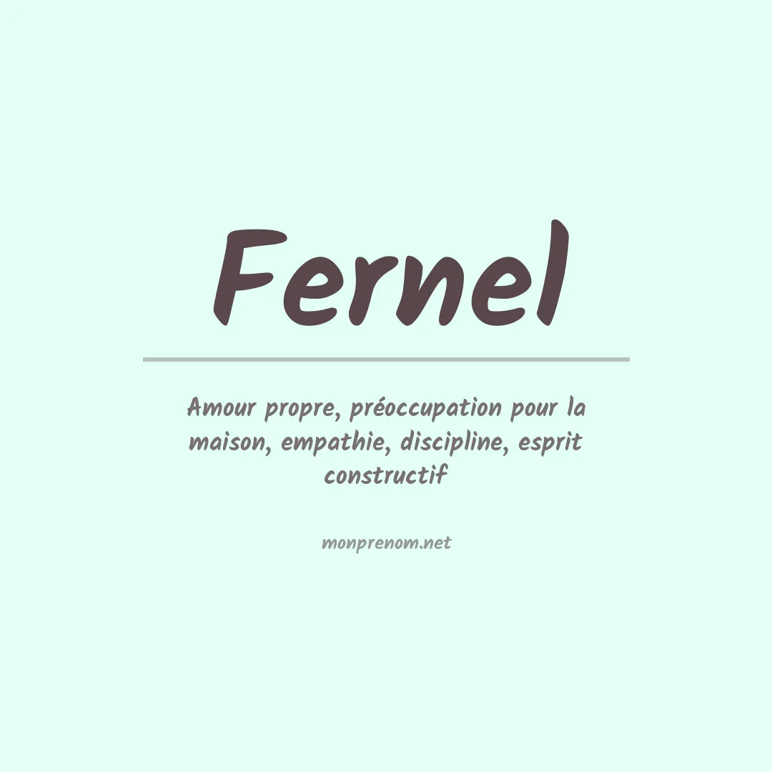 Signification du prénom Fernel