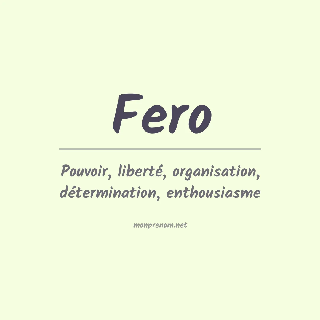 Prénom Fero
