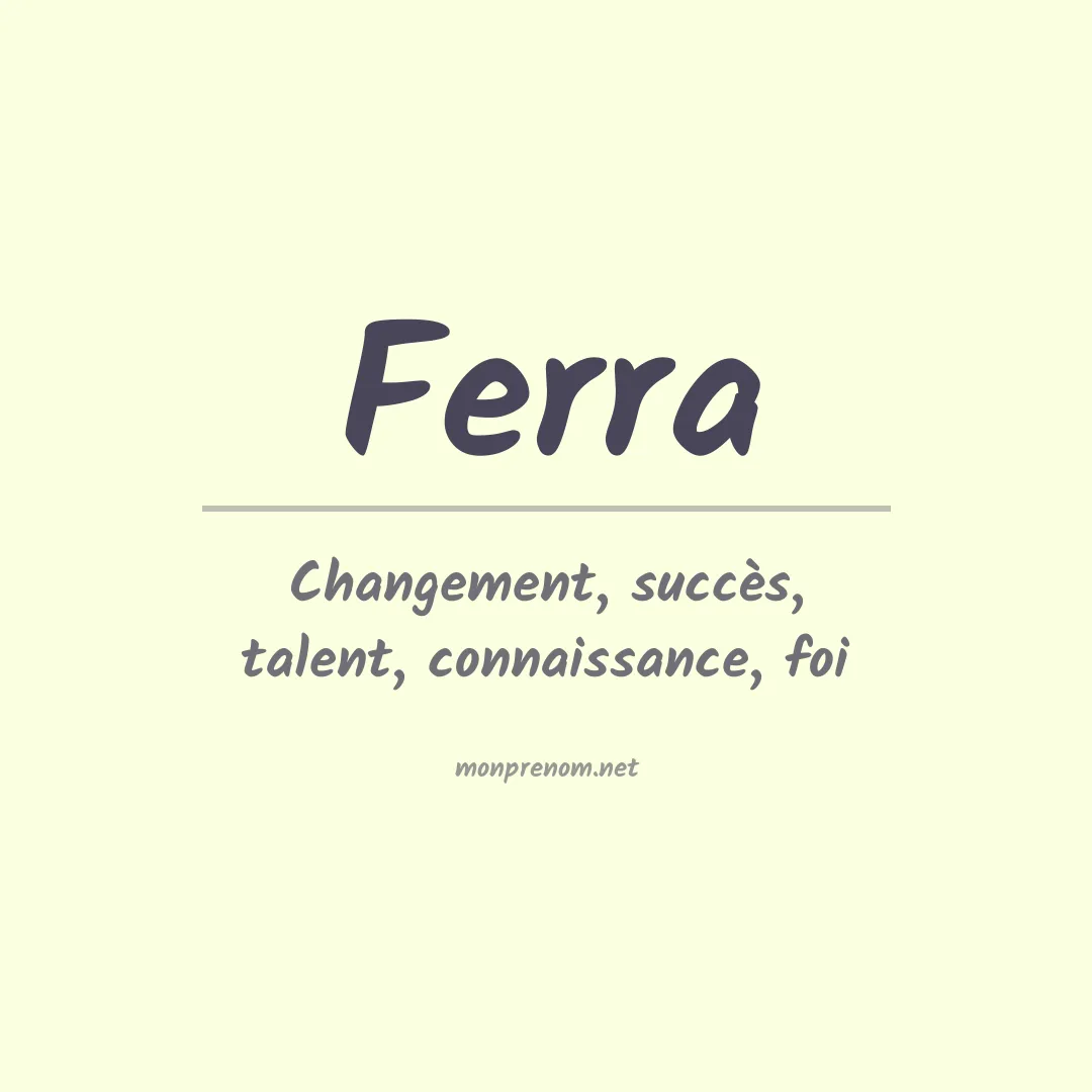 Prénom Ferra