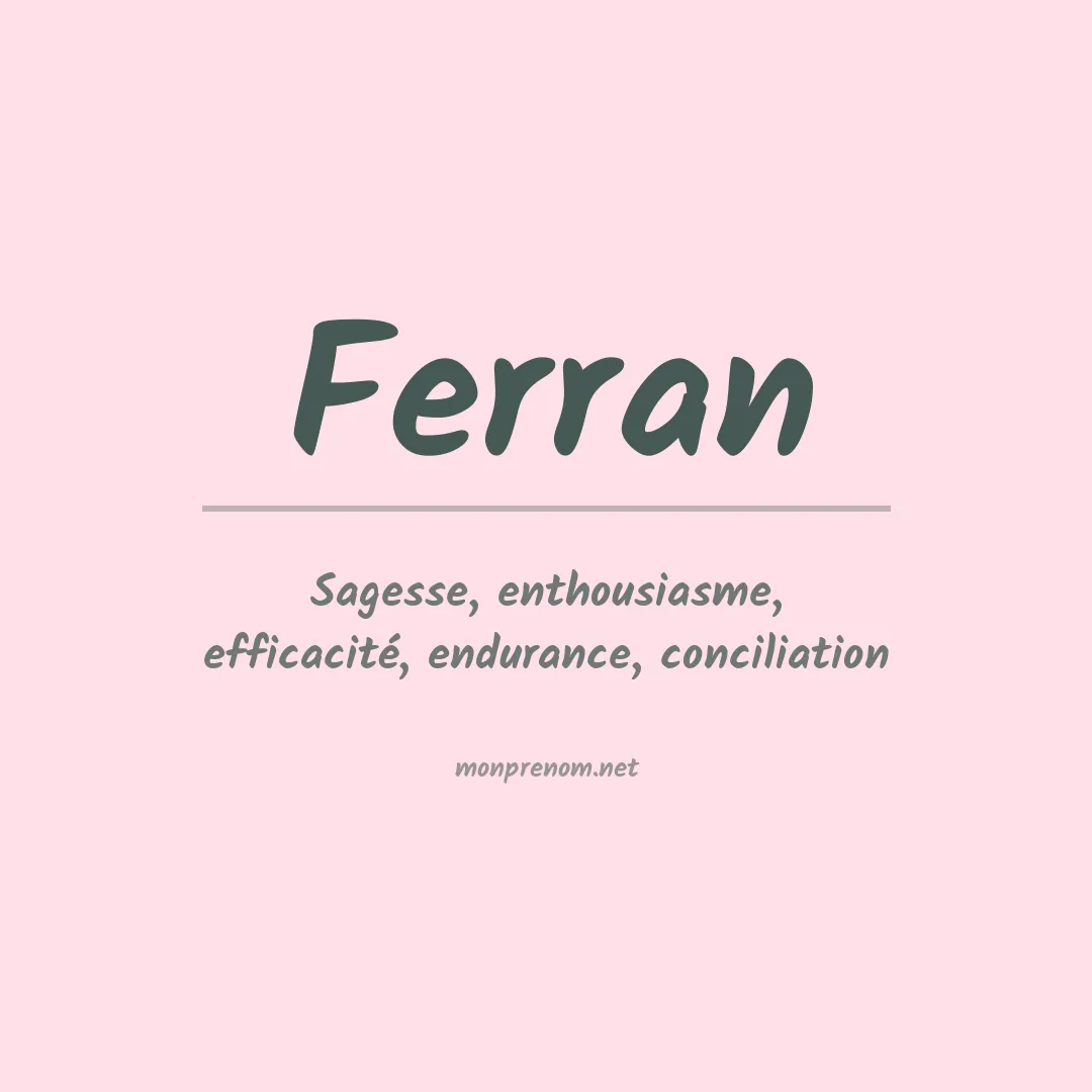 Prénom Ferran