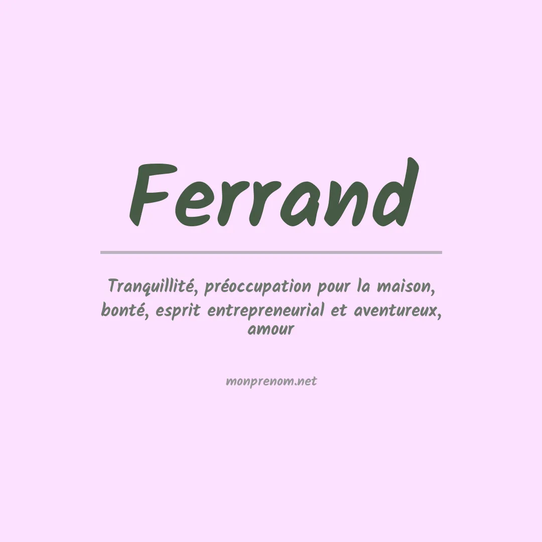 Prénom Ferrand