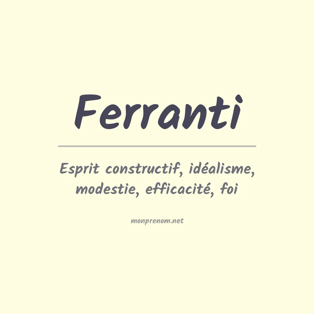 Prénom Ferranti