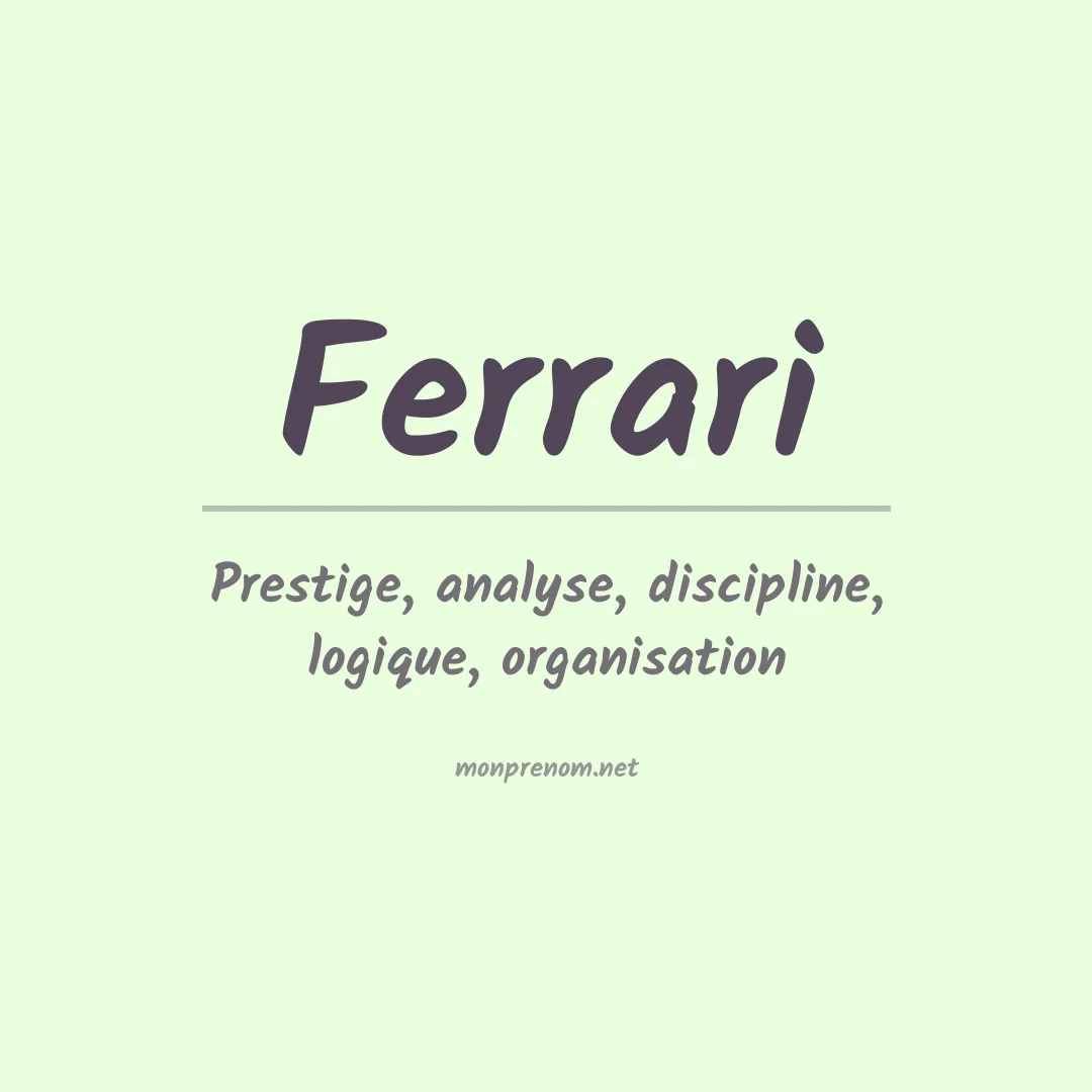 Prénom Ferrari