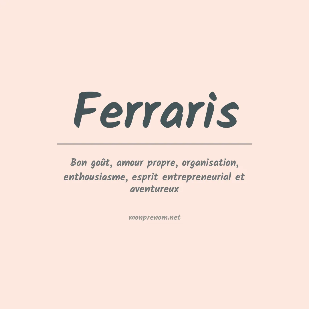 Prénom Ferraris