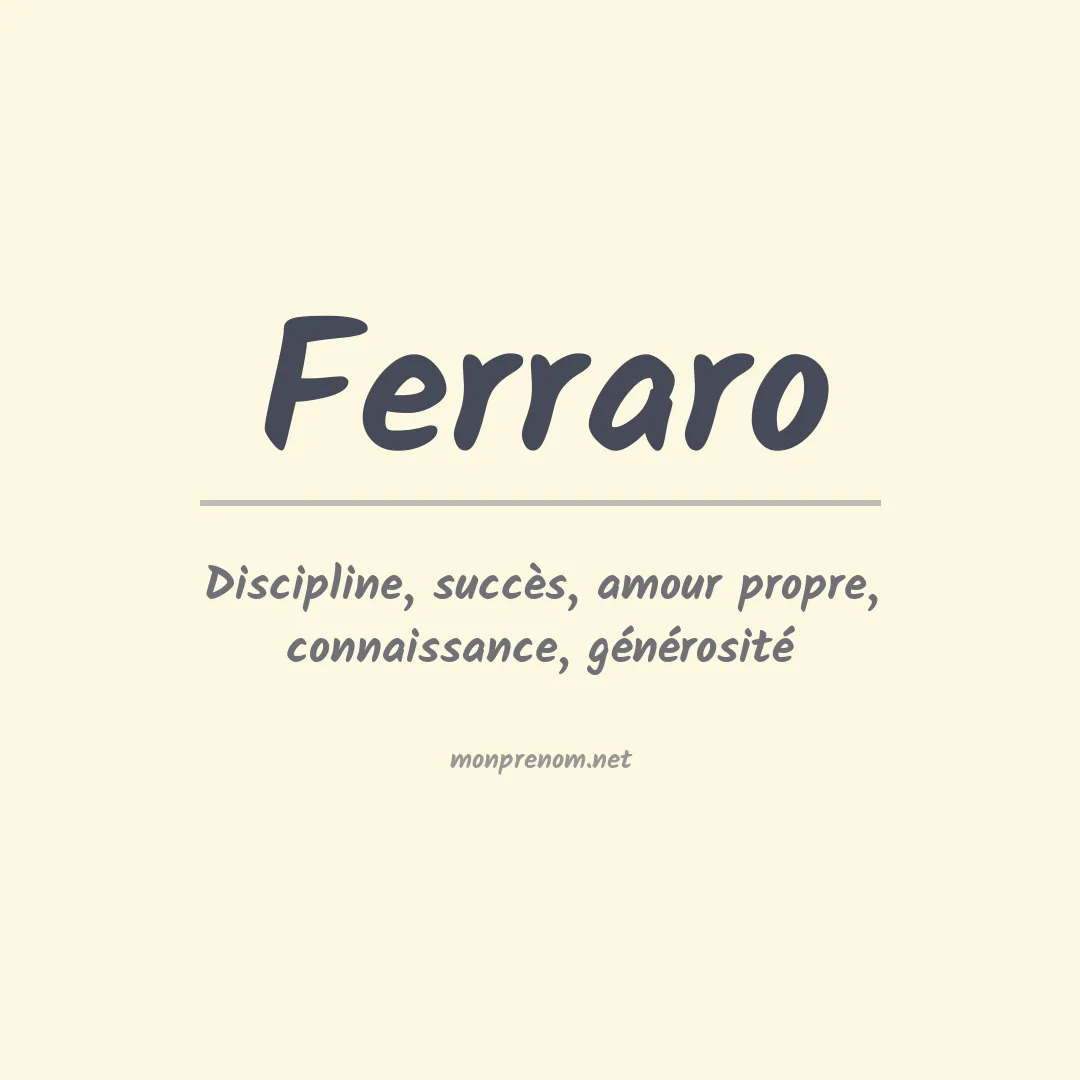 Prénom Ferraro