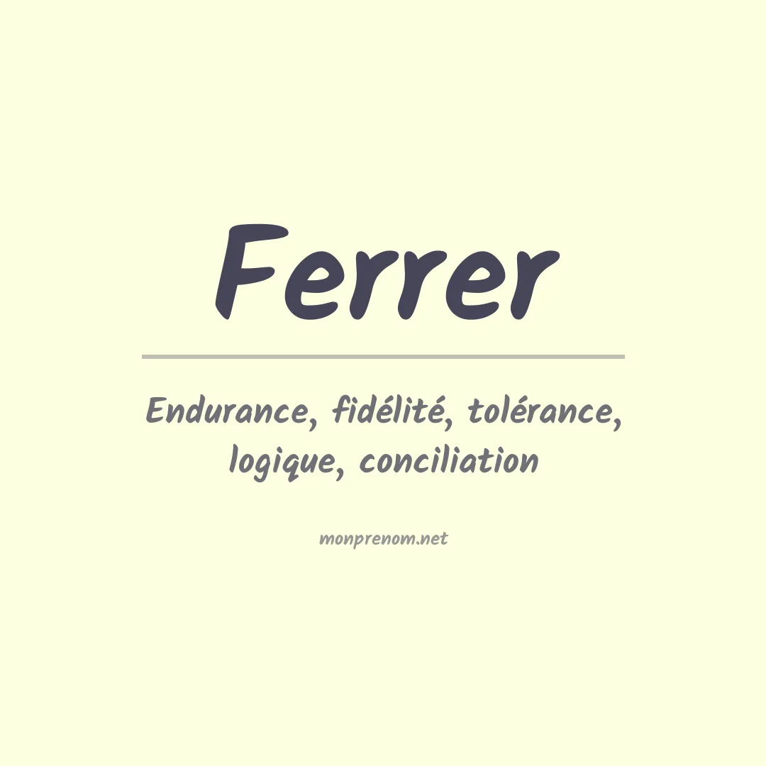 Prénom Ferrer