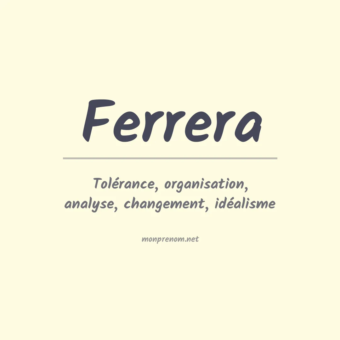 Prénom Ferrera