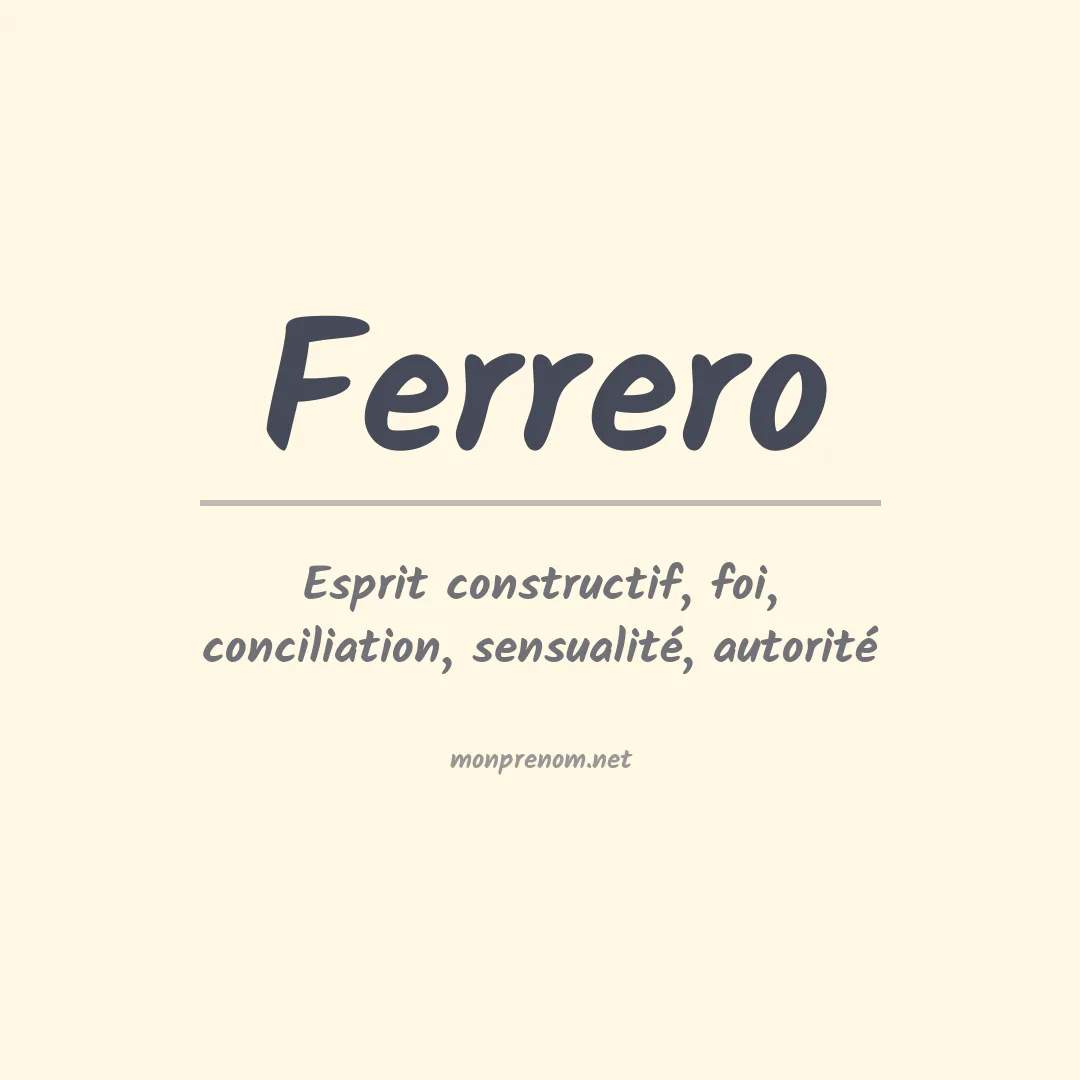 Prénom Ferrero