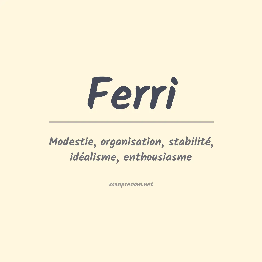 Prénom Ferri