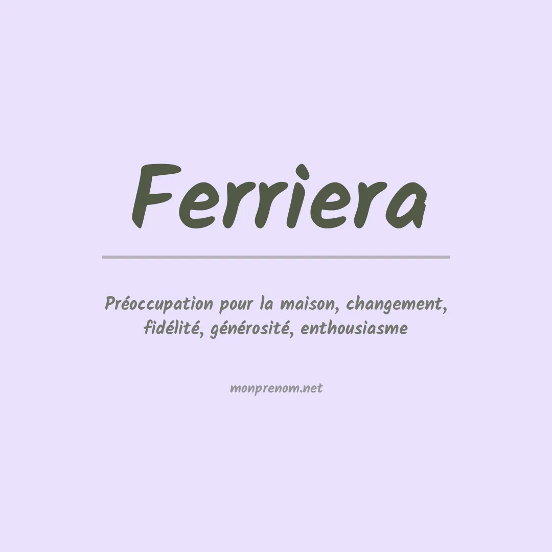 Prénom Ferriera