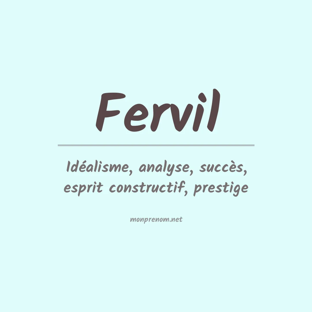 Signification du prénom Fervil