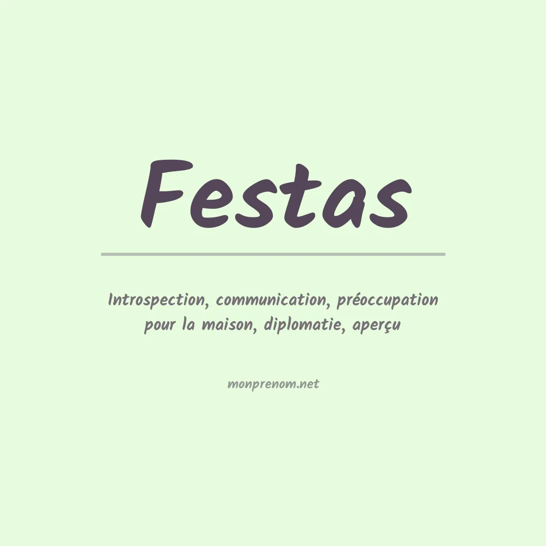 Signification du prénom Festas