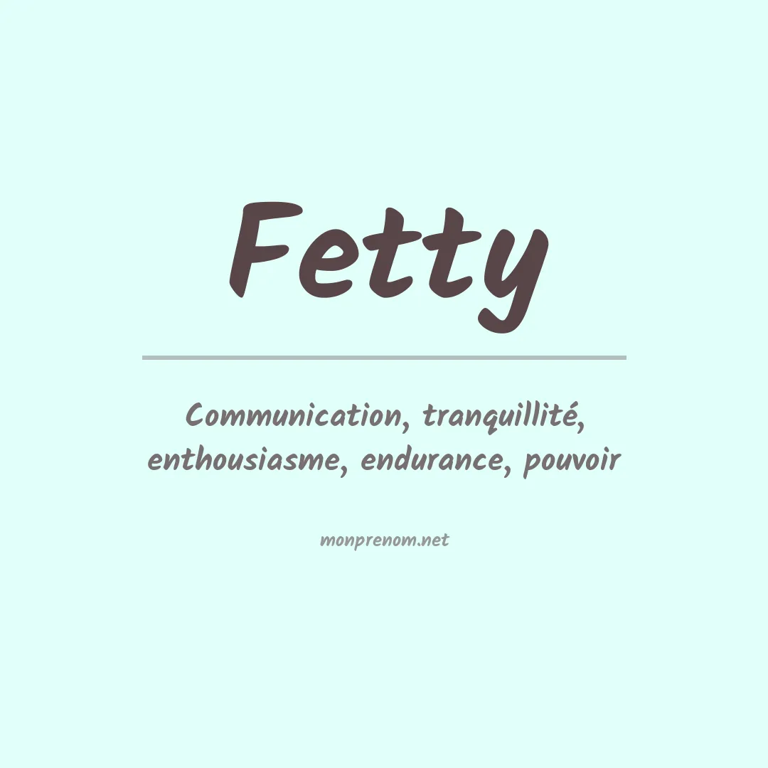 Prénom Fetty