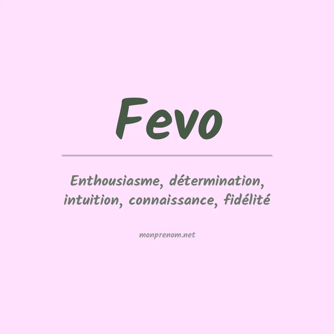 Prénom Fevo