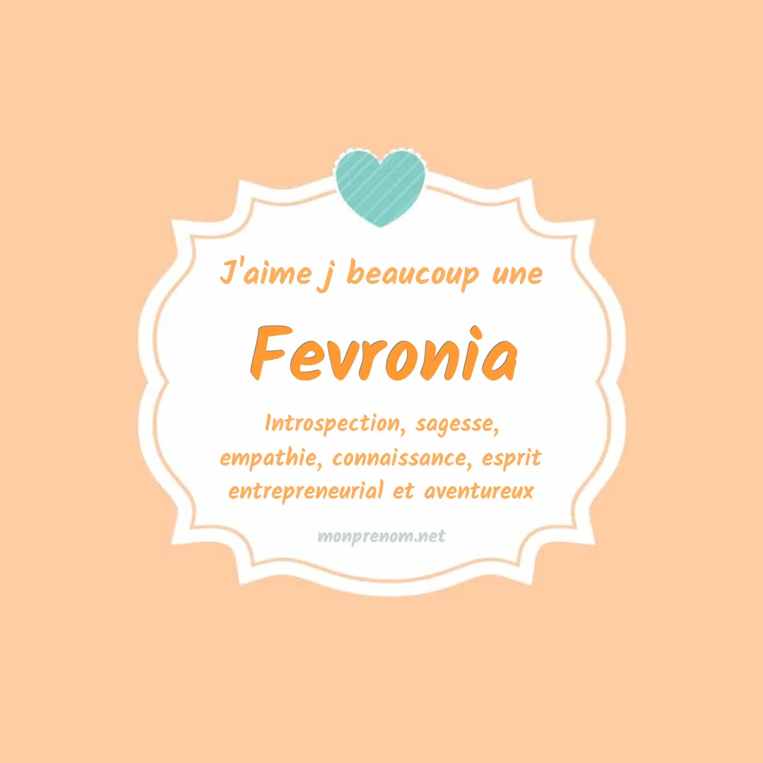 J'aime beaucoup Fevronia