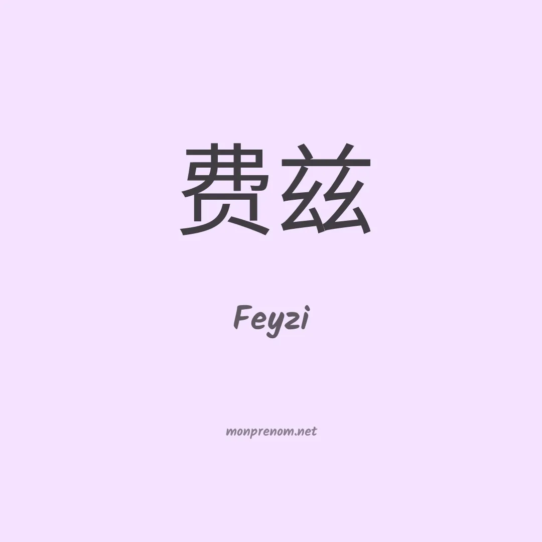 Feyzi en chinois