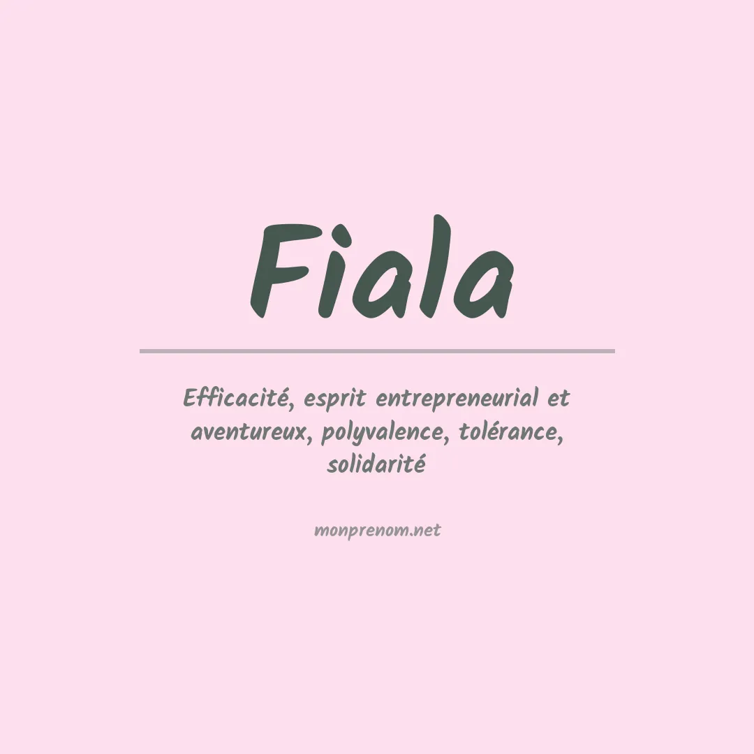 Prénom Fiala