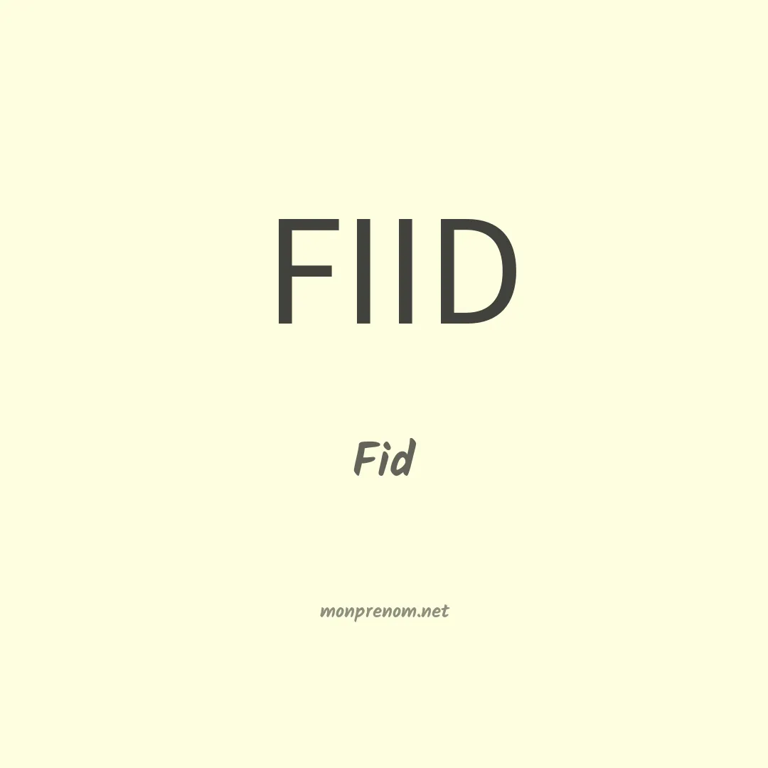 Fid en chinois