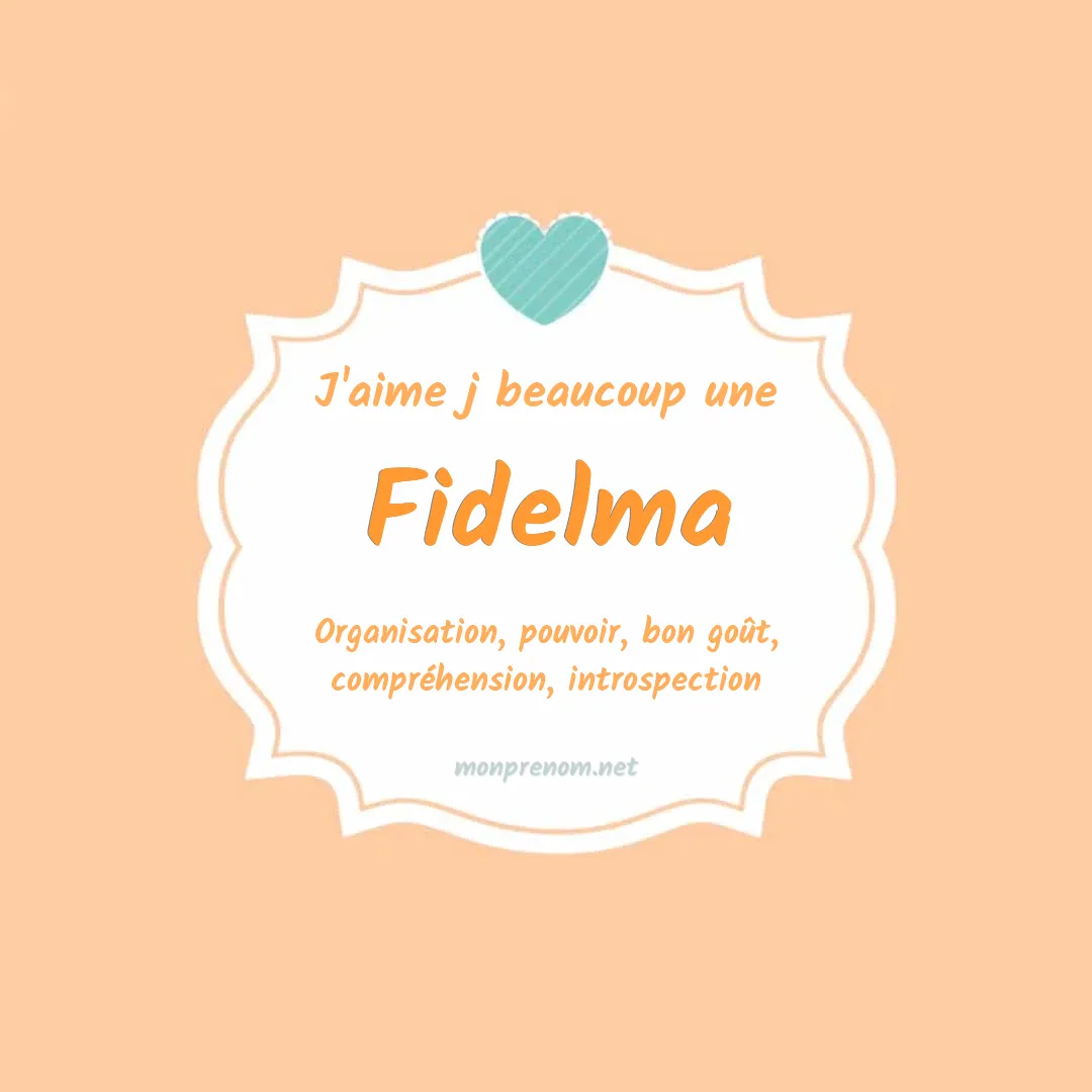 J'aime beaucoup Fidelma