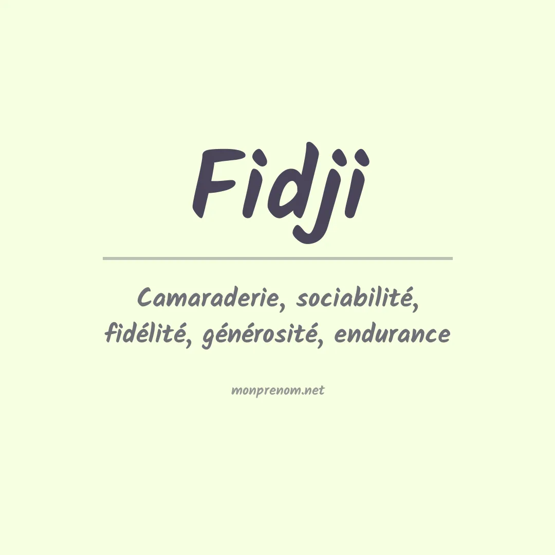Prénom Fidji