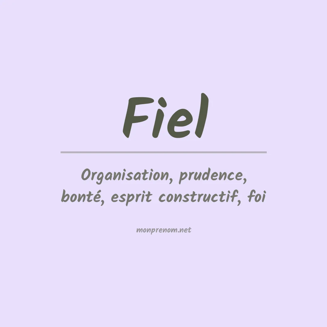 Prénom Fiel