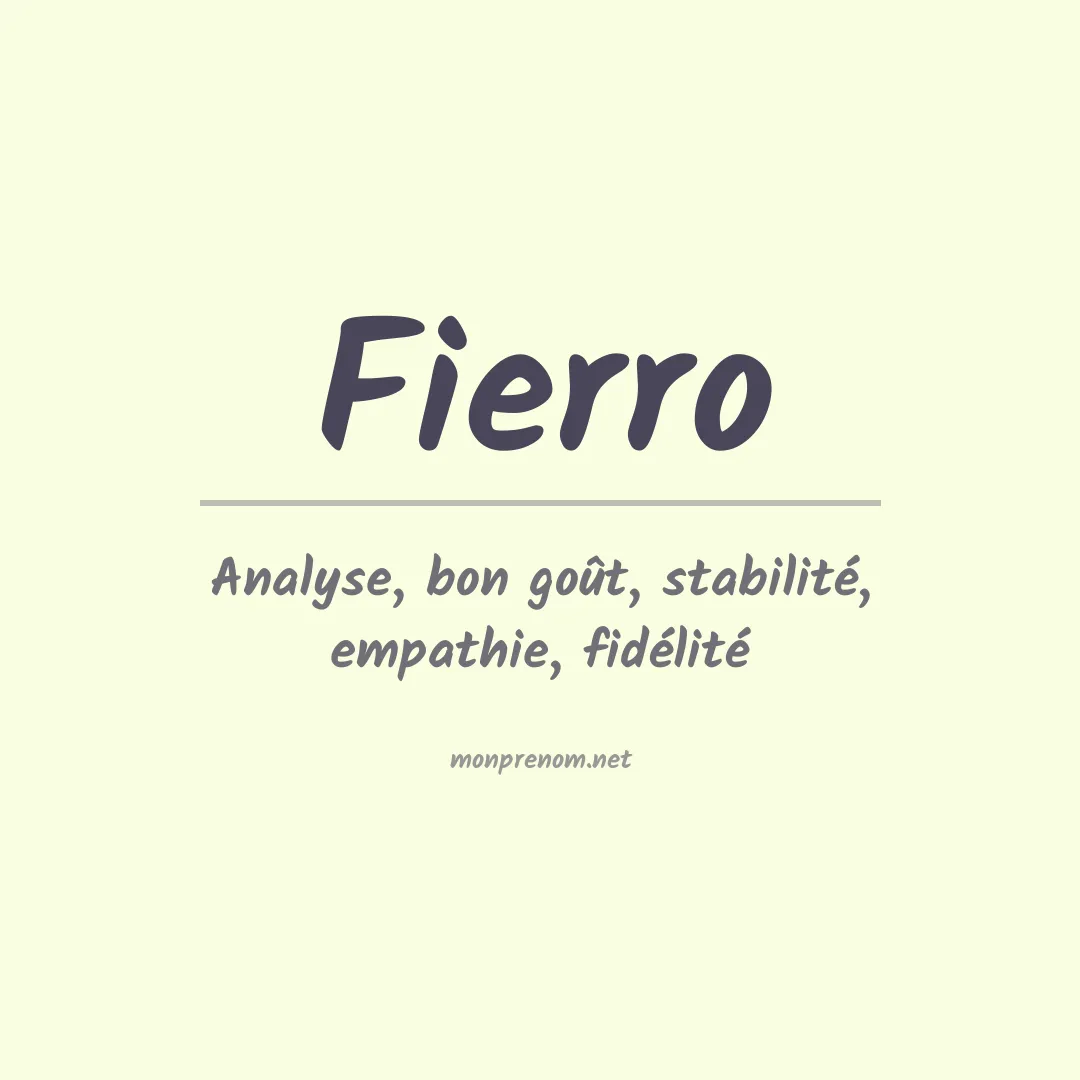 Prénom Fierro